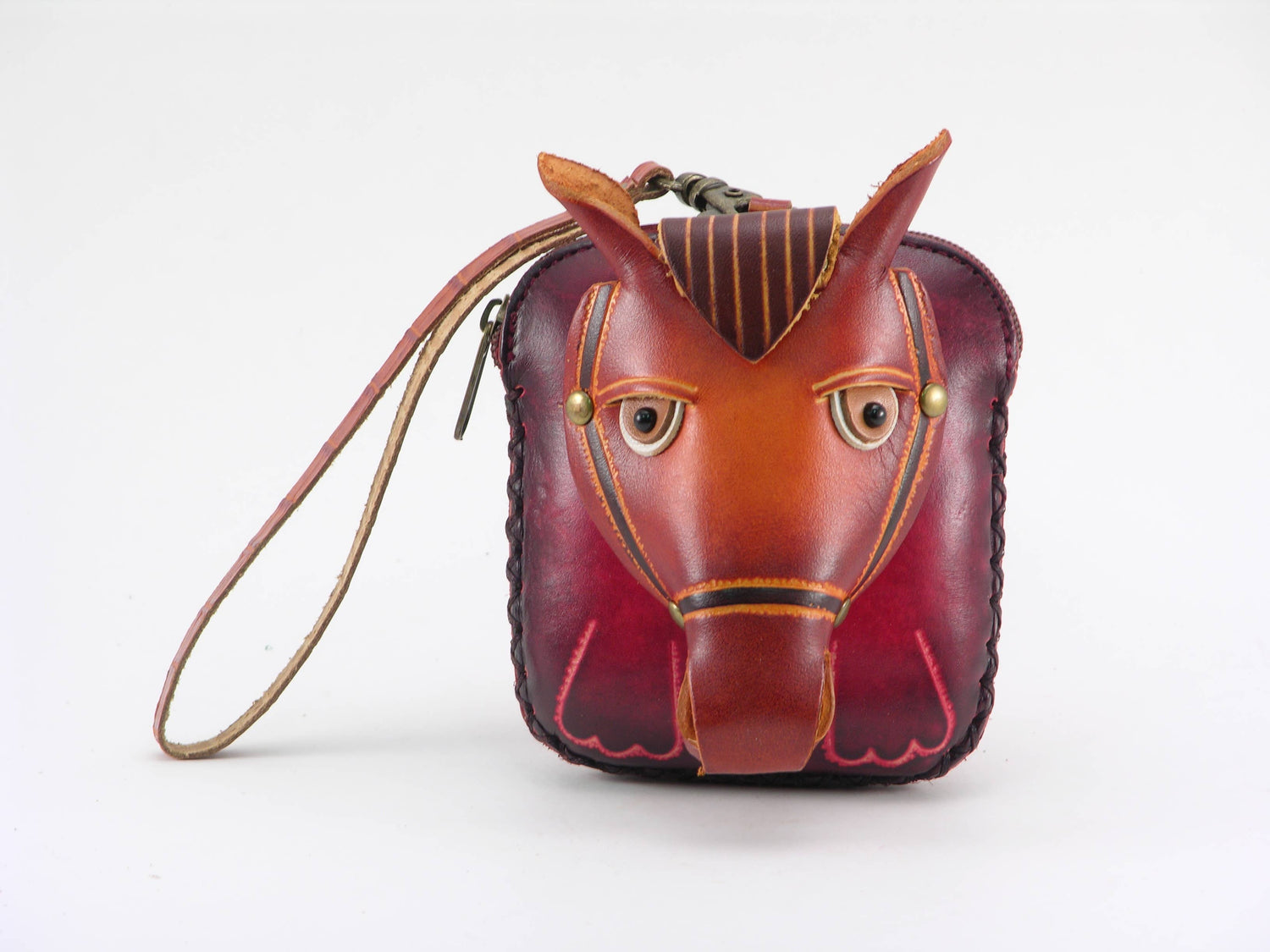  Horse Wristlet Leather Coin Purse Wallet