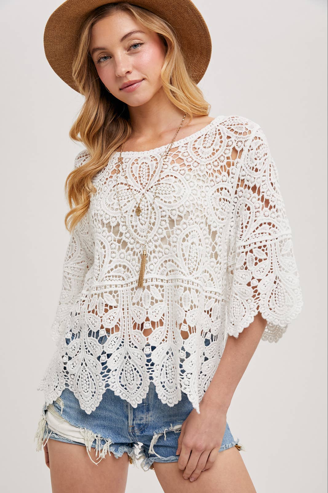 Bluivy - CROCHET LACE TOP