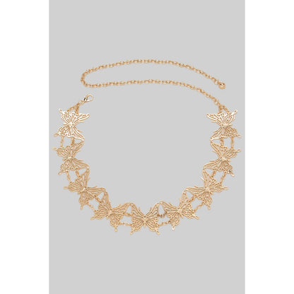 Girly - LASER CUT OUT BUTTERFLY CHAIN BELT