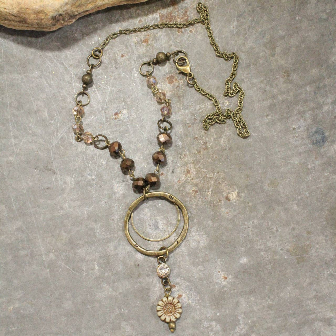 The Primitive Peddler, Inc. - Simply Charming Rich Brown Necklace