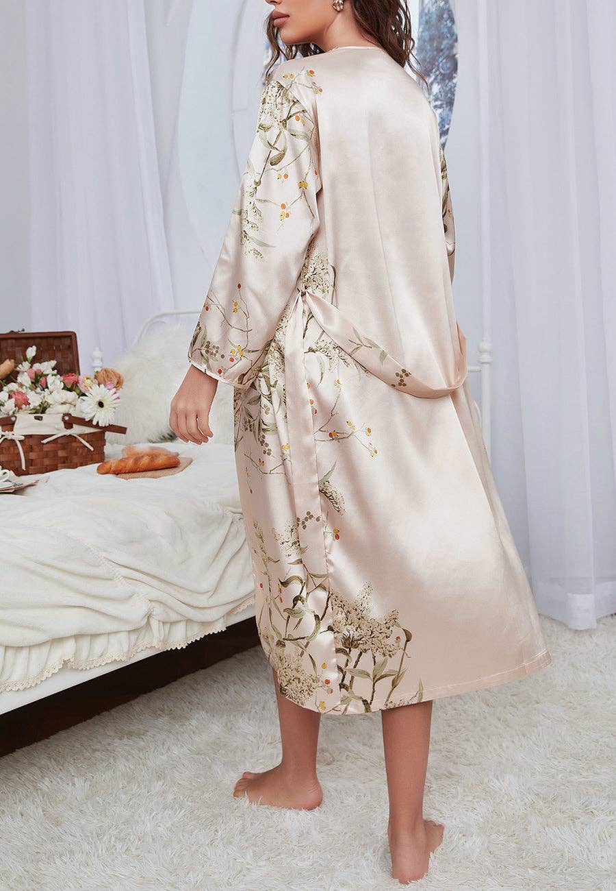 Anna Kaci Wholesale - Japanese Floral Print Lounge Set
