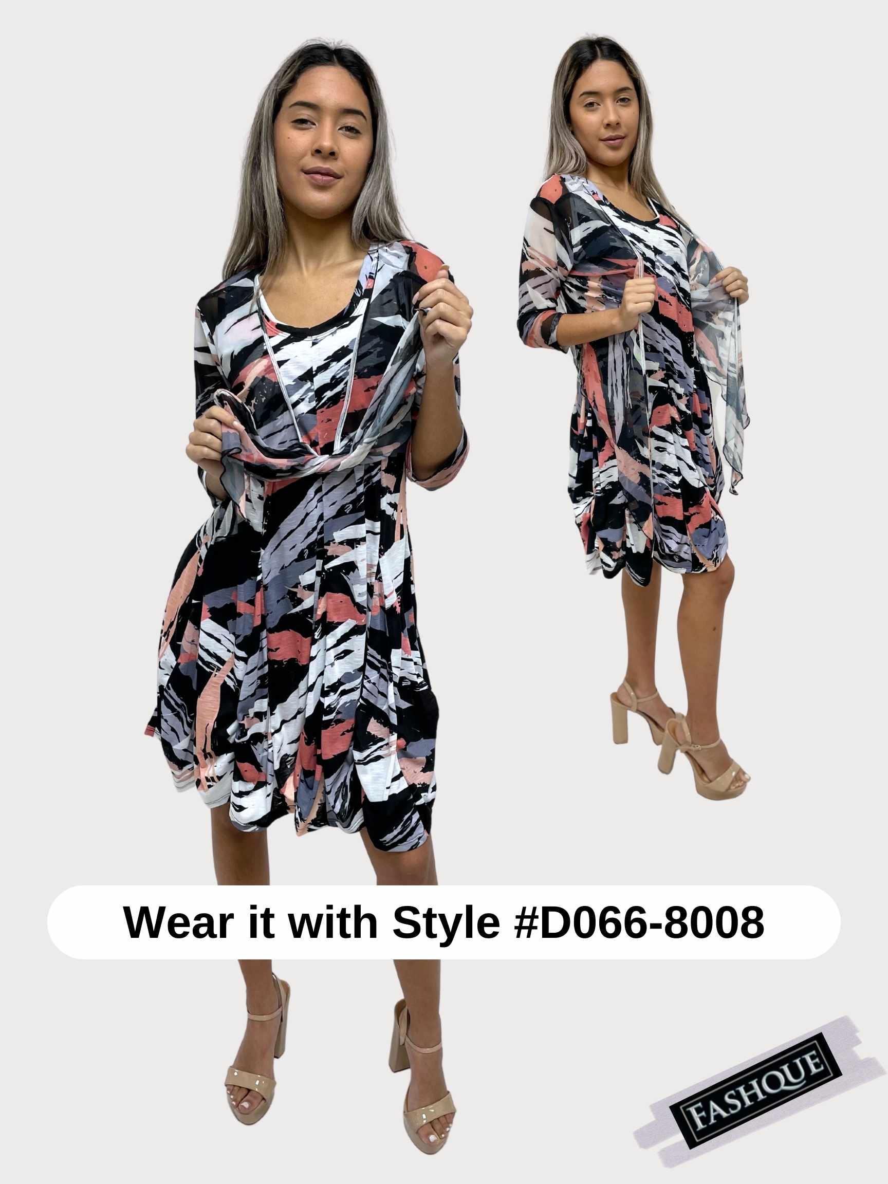 Fashque Designs - 3/4 SLEEVES TIE FRONT BOLERO - T2652