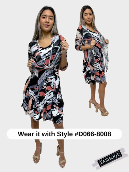 Fashque Designs - 3/4 SLEEVES TIE FRONT BOLERO - T2652