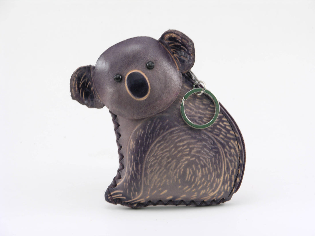 Sunflower Handmade leather inc - E3230 Handmade Koala Bear Wristlet coin purse wallet
