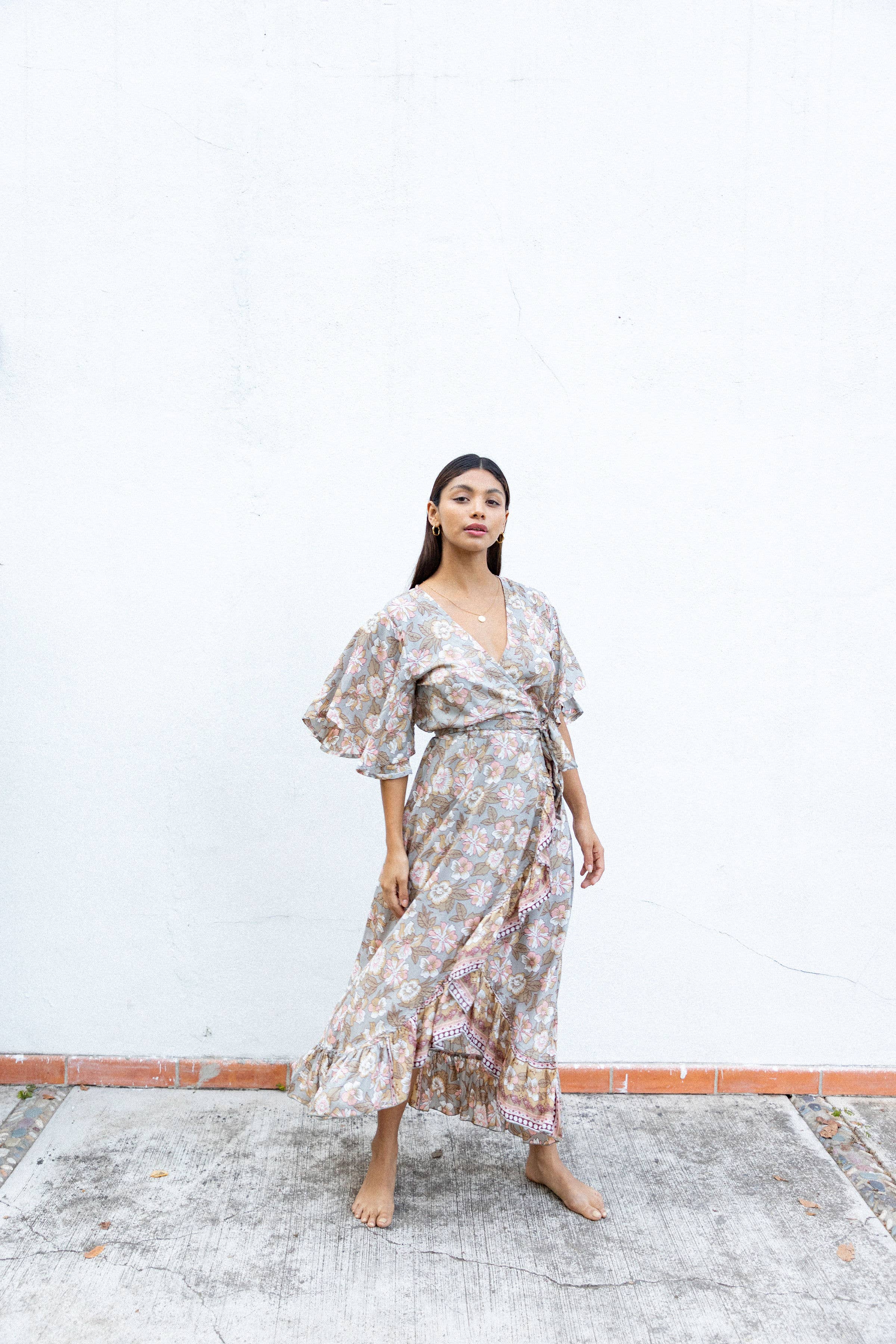 Jodoh Wrap Dress (Fawn)