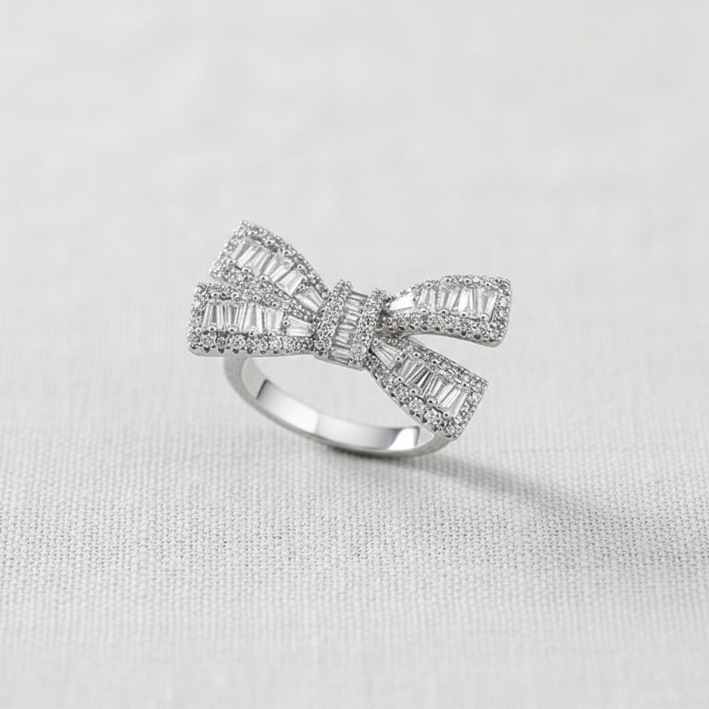 camilla dovey - Zirconia Bowknot Open Ring