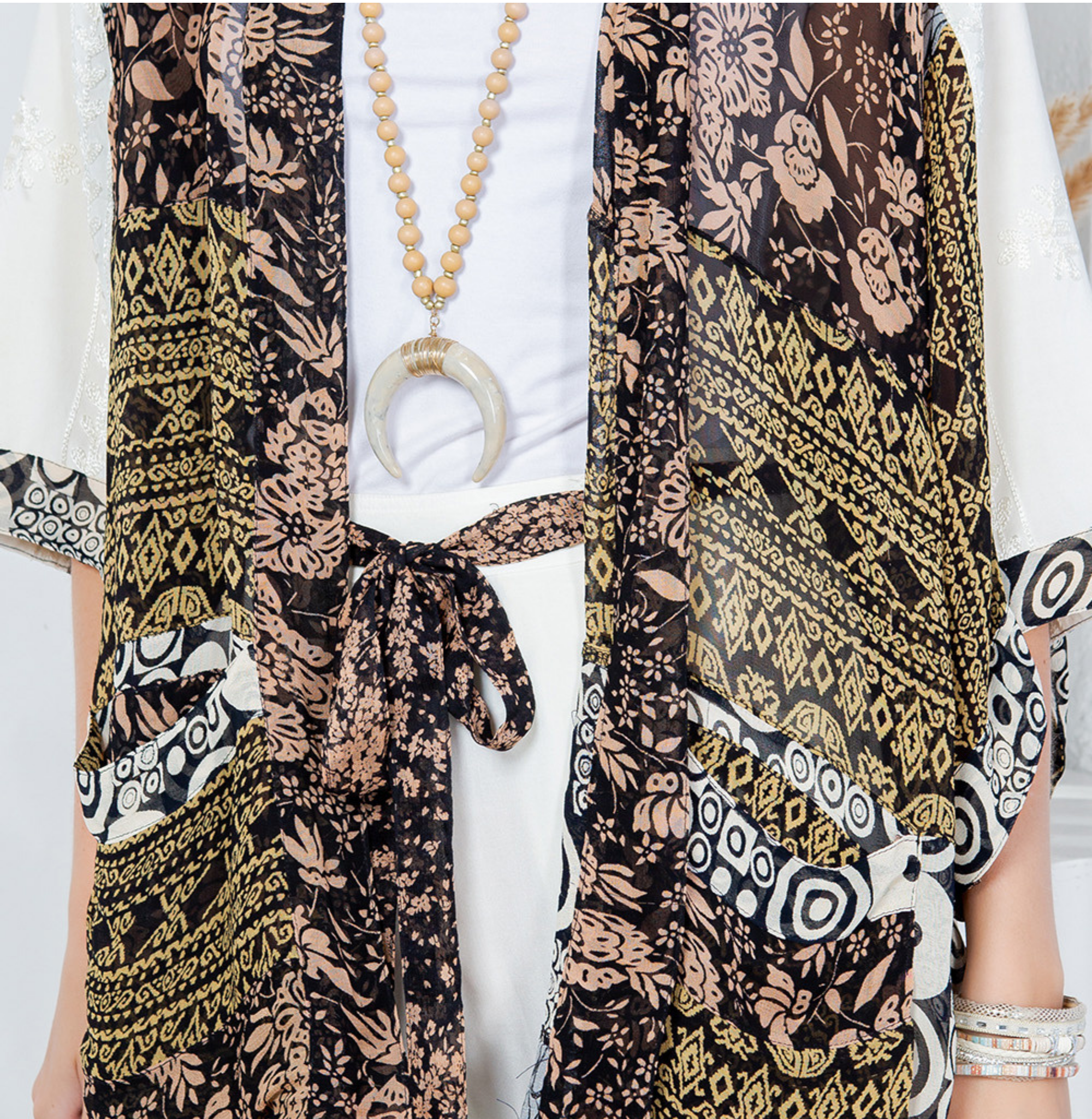 Natural Bohemian : Kimono Patchwork Shrug
