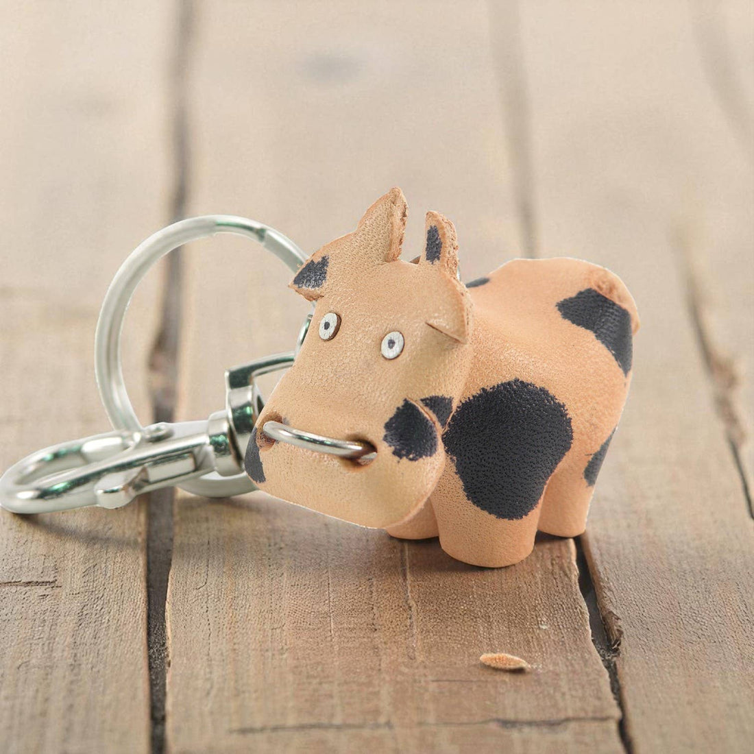 Sunflower Handmade leather inc - Handmade genuine Leather Cow KeyChain kc413