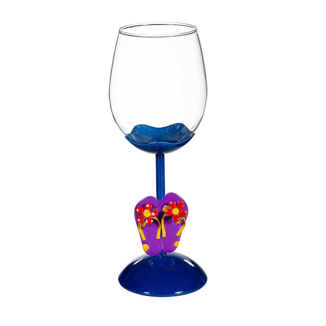 Evergreen Enterprises - Coastal Flip Flops Wine Glass, 17oz, Gift Box