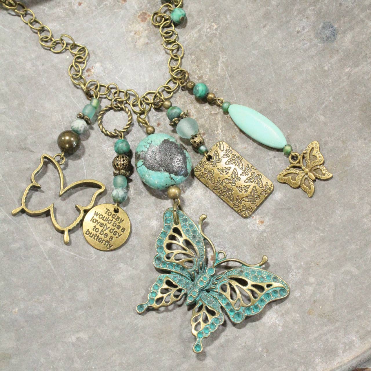 The Primitive Peddler, Inc. - Best Of Butterflies Charmer Necklace