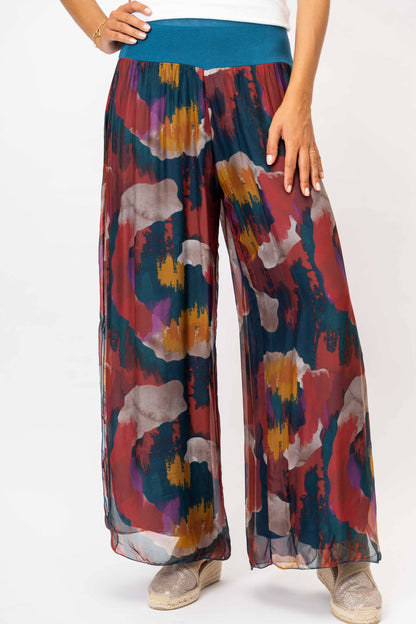 Look Mode Usa - Women printed Silk Pant