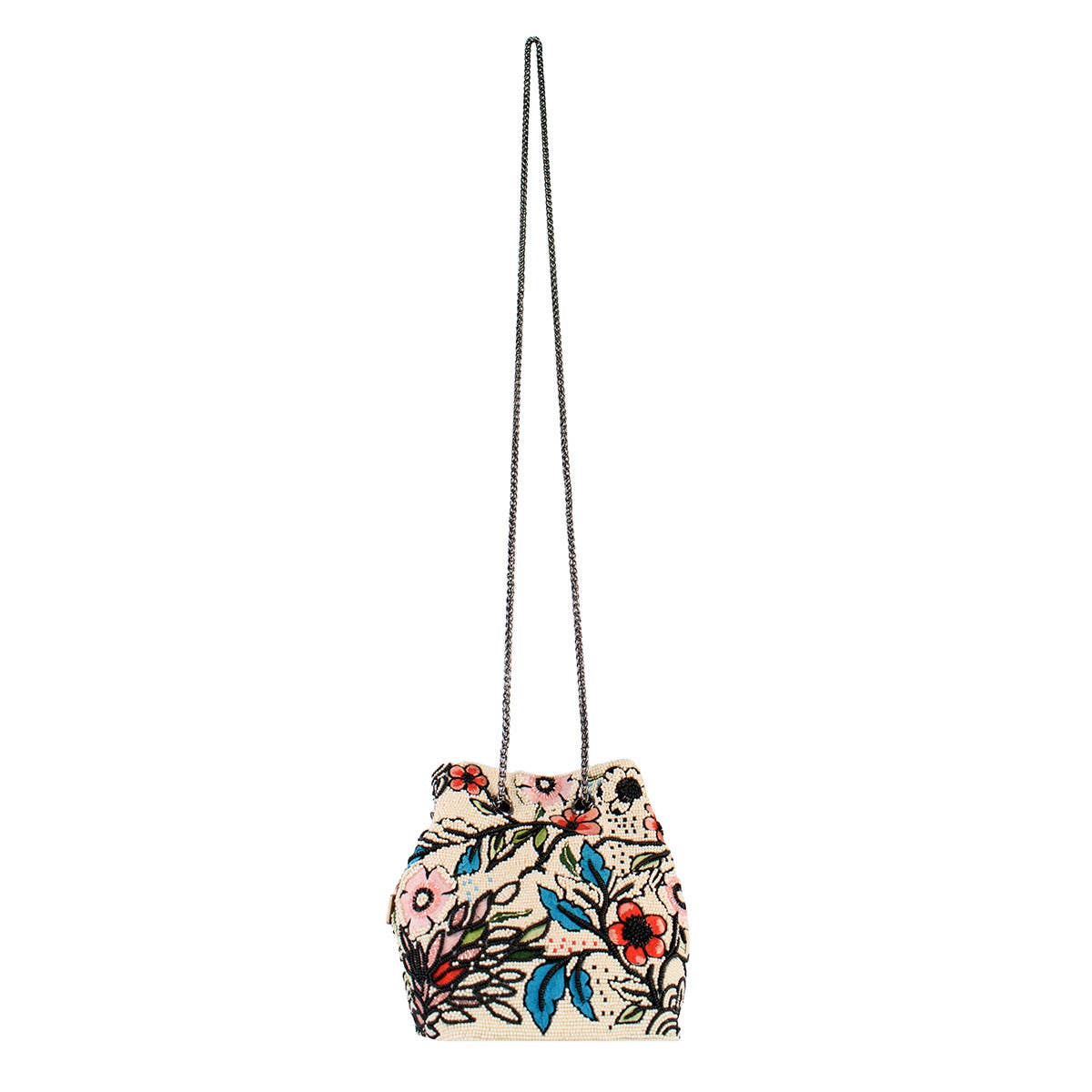 Mary Frances Accessories - Flower Child Crossbody/Shoulder Beaded Mini Bucket Handbag