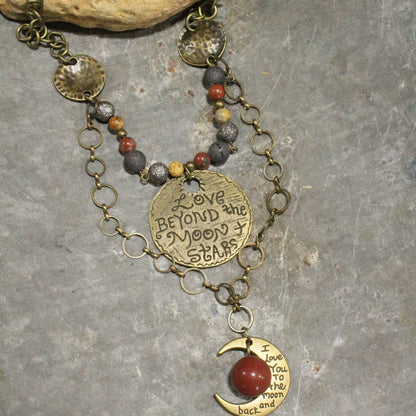 The Primitive Peddler, Inc. - Love Beyond The Moon &amp; Stars Stone Layered Necklace