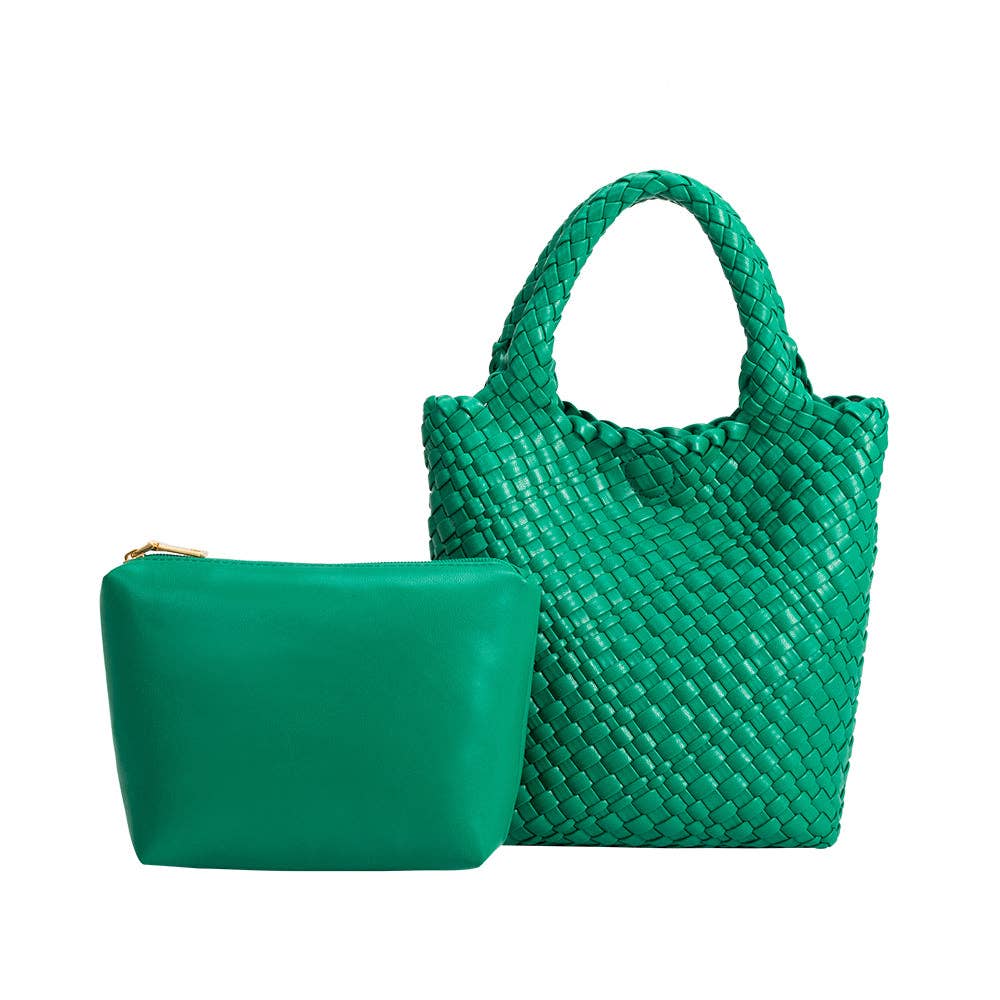 Melie Bianco - Eloise Green Small Recycled Vegan Tote Bag