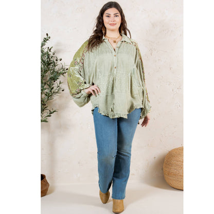 Young Threads - Bohemian Elegance: Stonewashed Rayon Top 