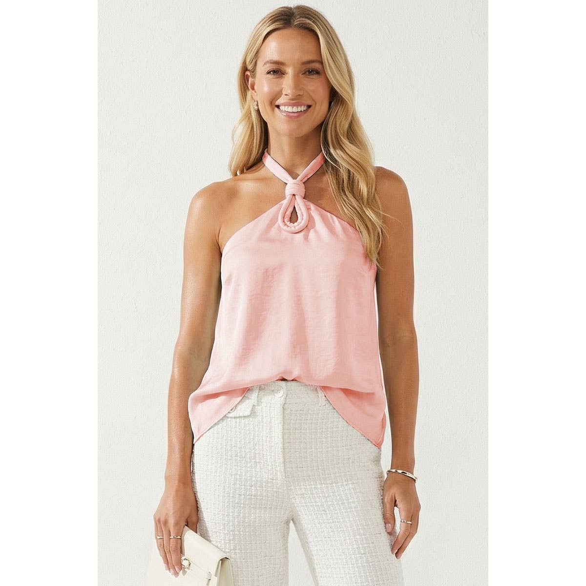 Naked Zebra - Cord Keyhole Sleeveless Top