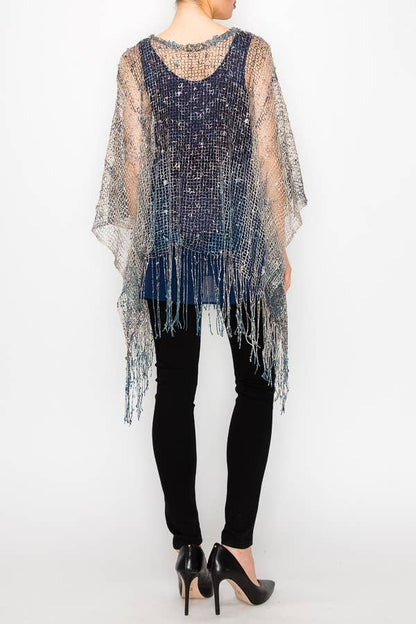Origami Apparel fishnet poncho