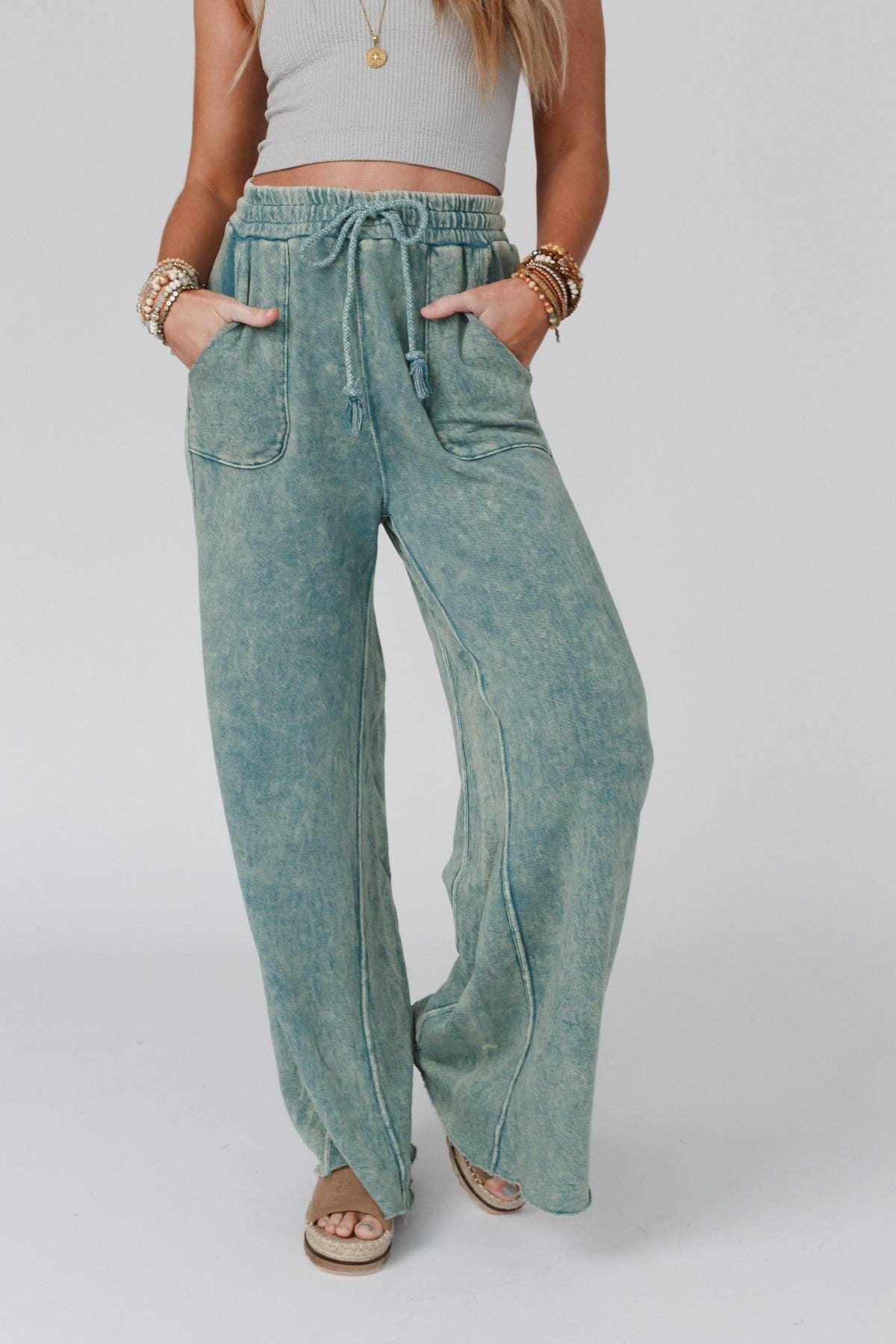 Three Bird Nest - Relaxing Robin Wide Leg Pant - New Teal