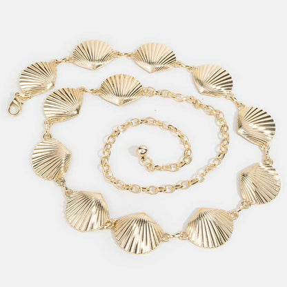 Collections by Fame Accessories - Seashell Link Chain Belt