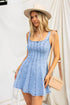  Denim Spaghetti Strap Mini Dress