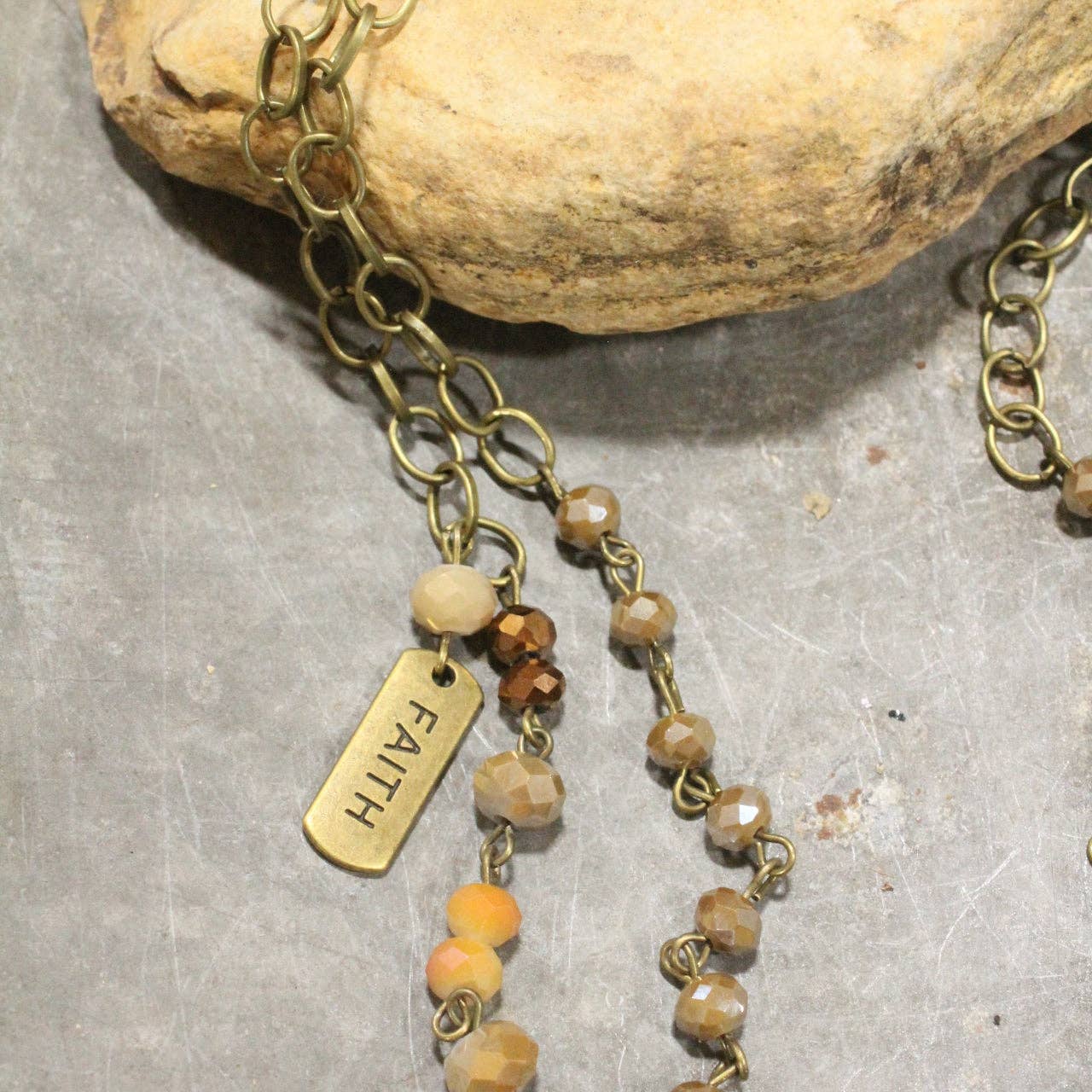 The Primitive Peddler, Inc. - Firm Foundation Cross Layered Necklace