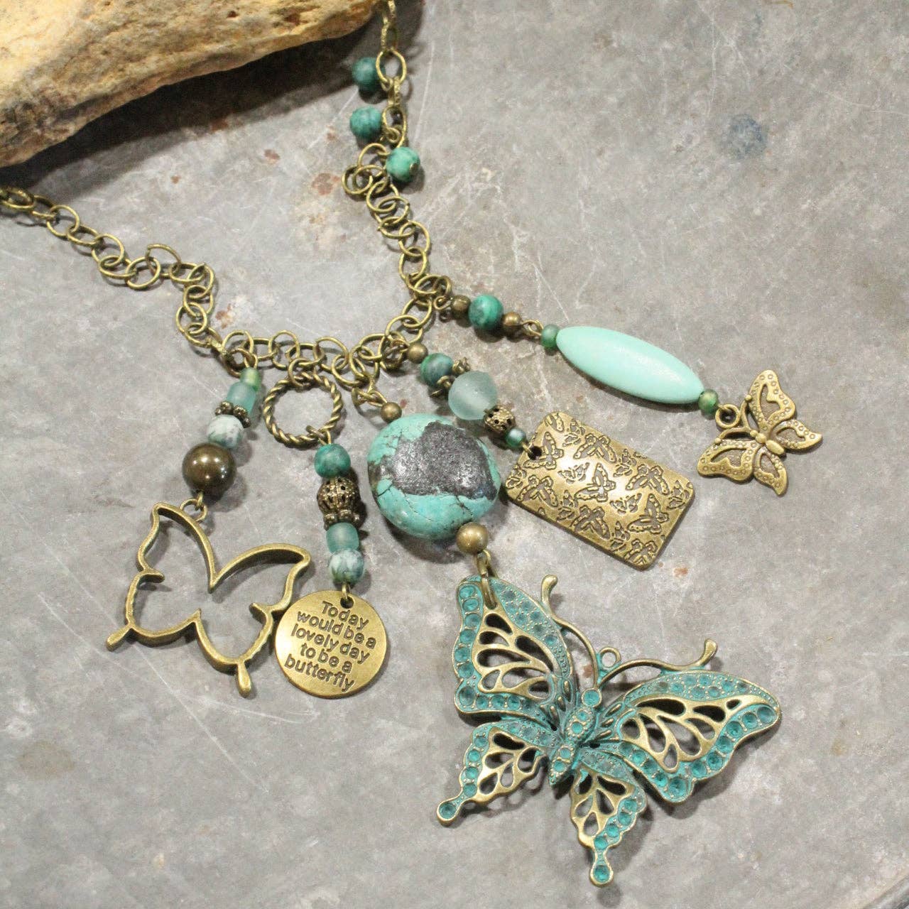 The Primitive Peddler, Inc. - Best Of Butterflies Charmer Necklace
