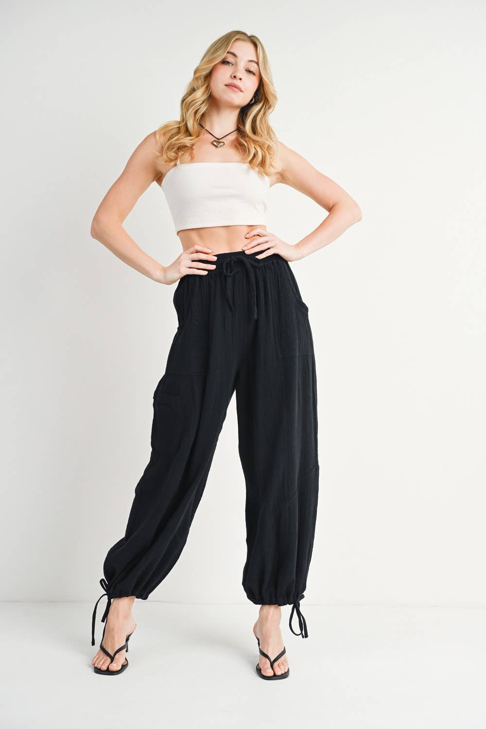 Bluivy - JOGGER HAREM DRAWSTRING PANTS