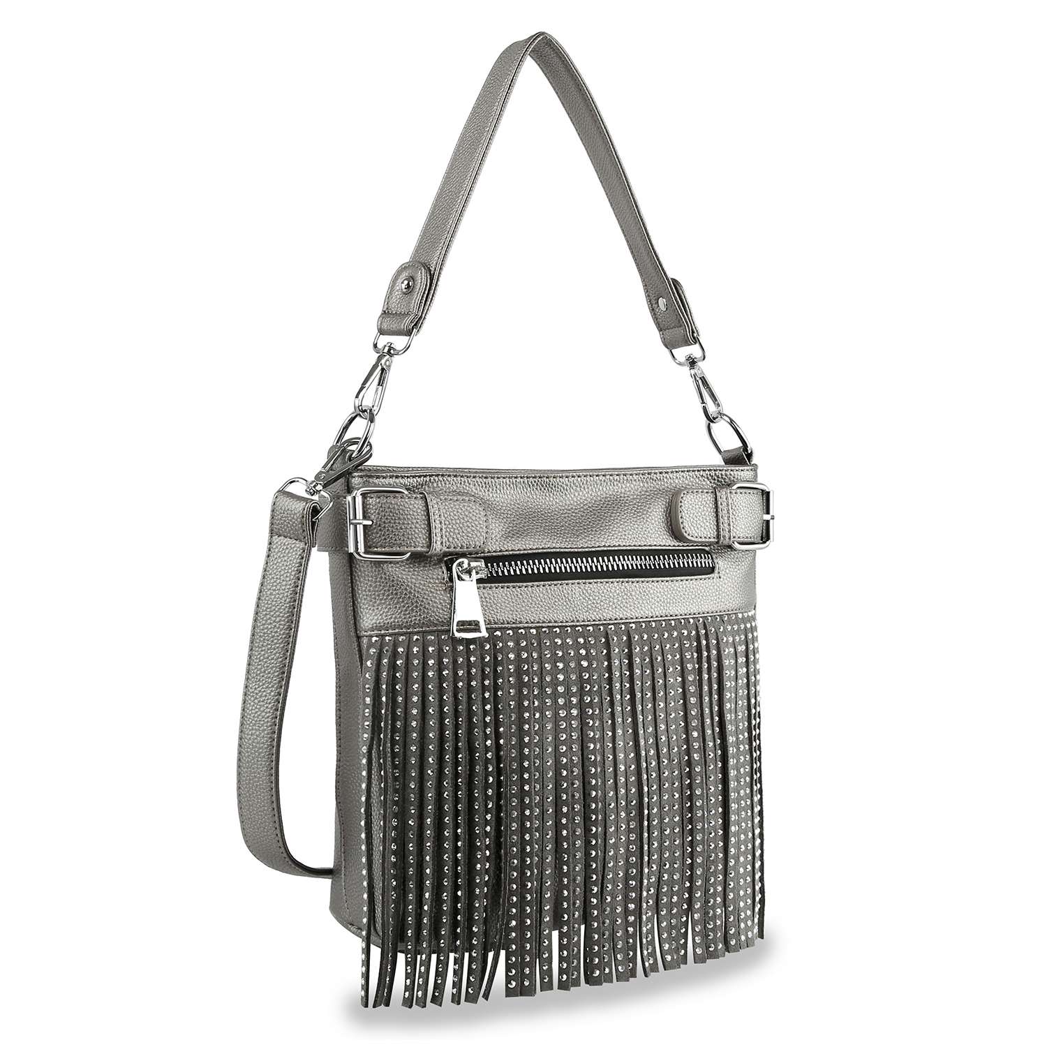 Handbag Express - Classic Fringe Convertible Crossbody