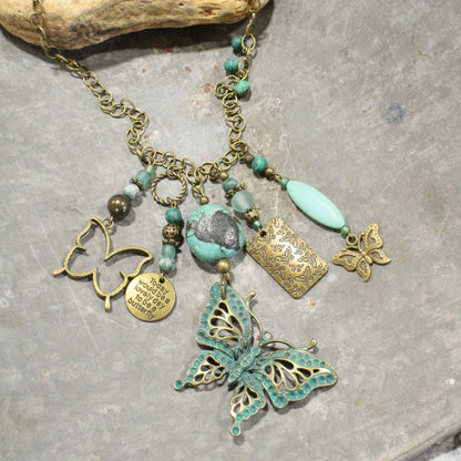The Primitive Peddler, Inc. - Best Of Butterflies Charmer Necklace