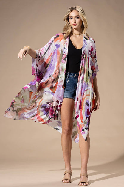 Urbanista - Watercolor Multi Viscose Kimono