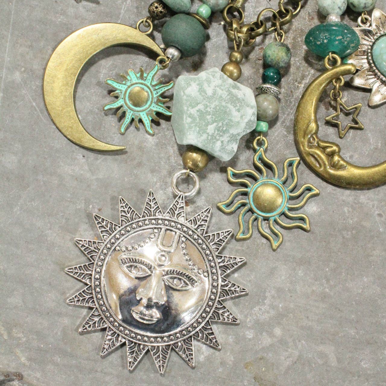 The Primitive Peddler, Inc. - Day &amp; Night Bronze Charmed Necklace