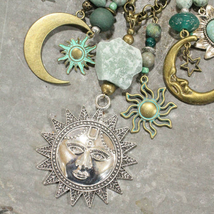 The Primitive Peddler, Inc. - Day &amp; Night Bronze Charmed Necklace