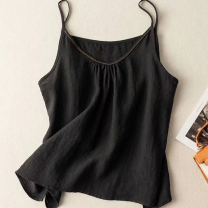Hope &amp; Sunshine - Cotton Linen Camisole Tank Top