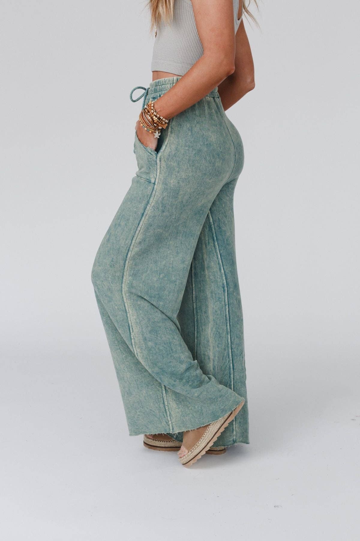 Three Bird Nest - Relaxing Robin Wide Leg Pant - New Teal