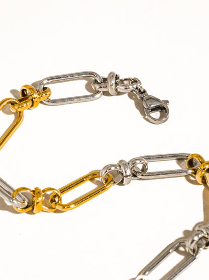 Flânerie by MAIQ - Matin 18K Gold Non-Tarnish Two Tone Chain Bracelet