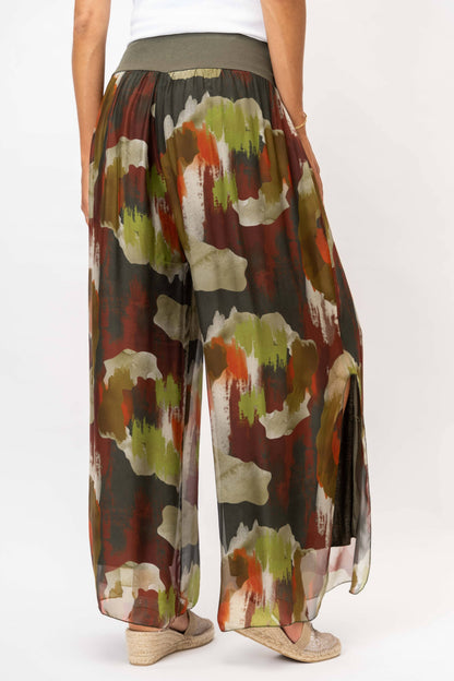 Look Mode Usa - Women printed Silk Pant