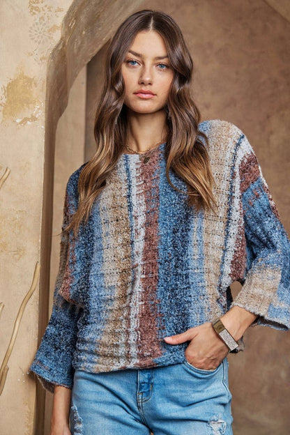 ADORA LA - MULTI COLOR SWEATER TOP