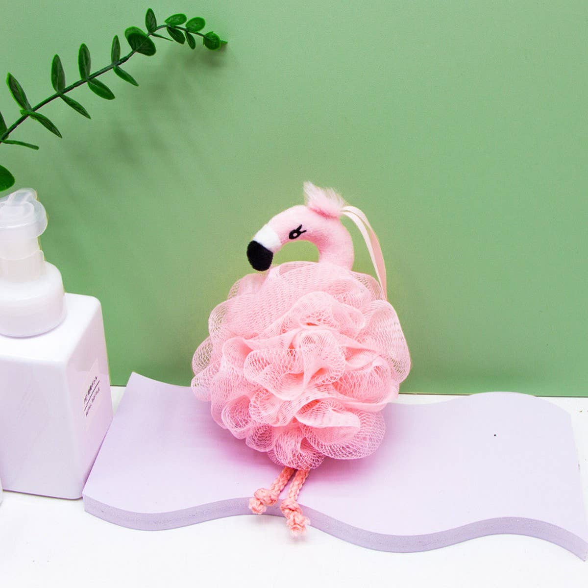 NINEXIS -CUTE FLAMINGO LOOFAH