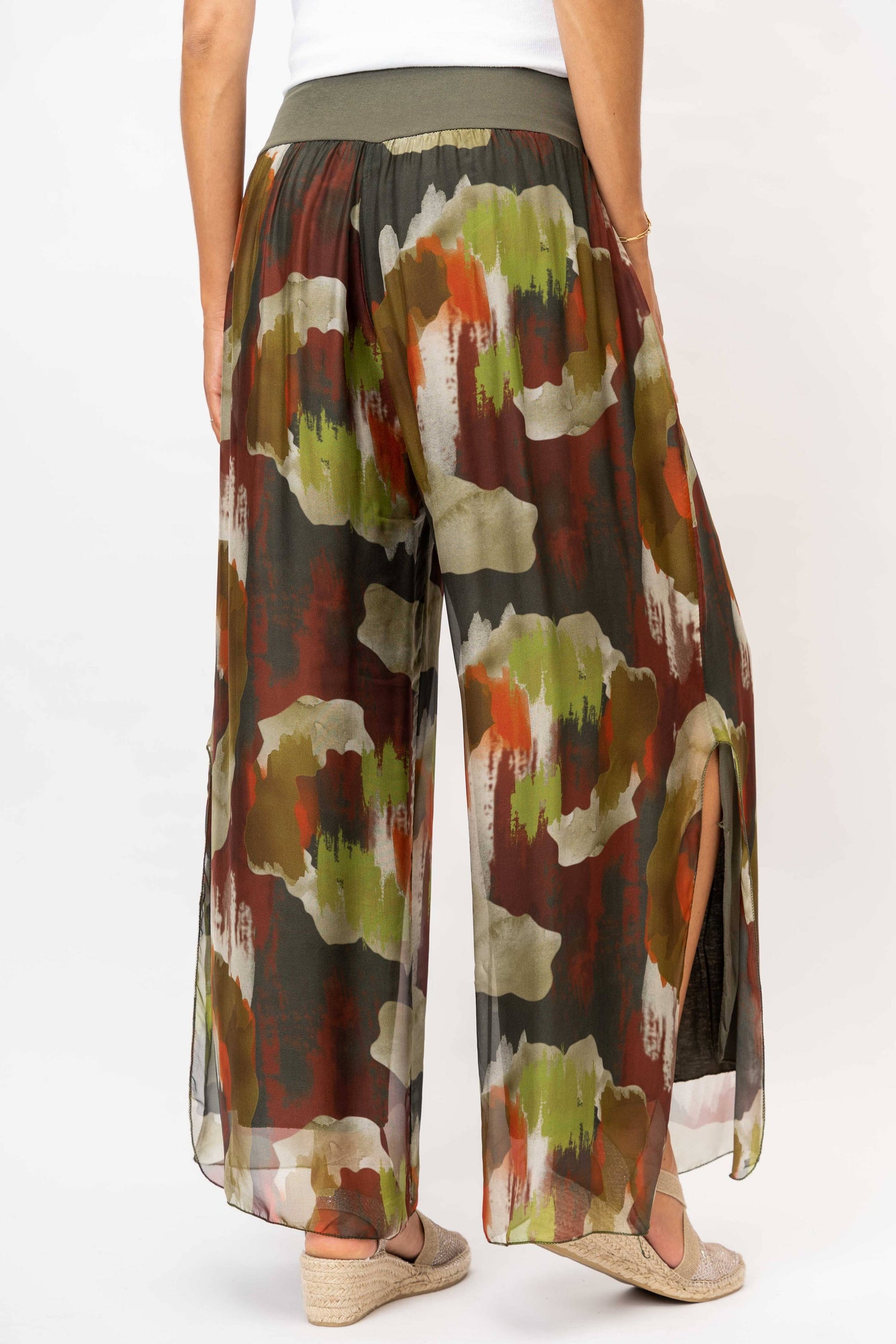Look Mode Usa - Women printed Silk Pant