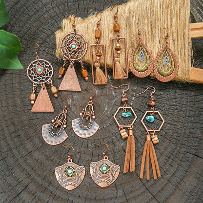 The Sweetpea Boutique - Bohemian Style Vintage Brown Earrings (20 pair to choose from)