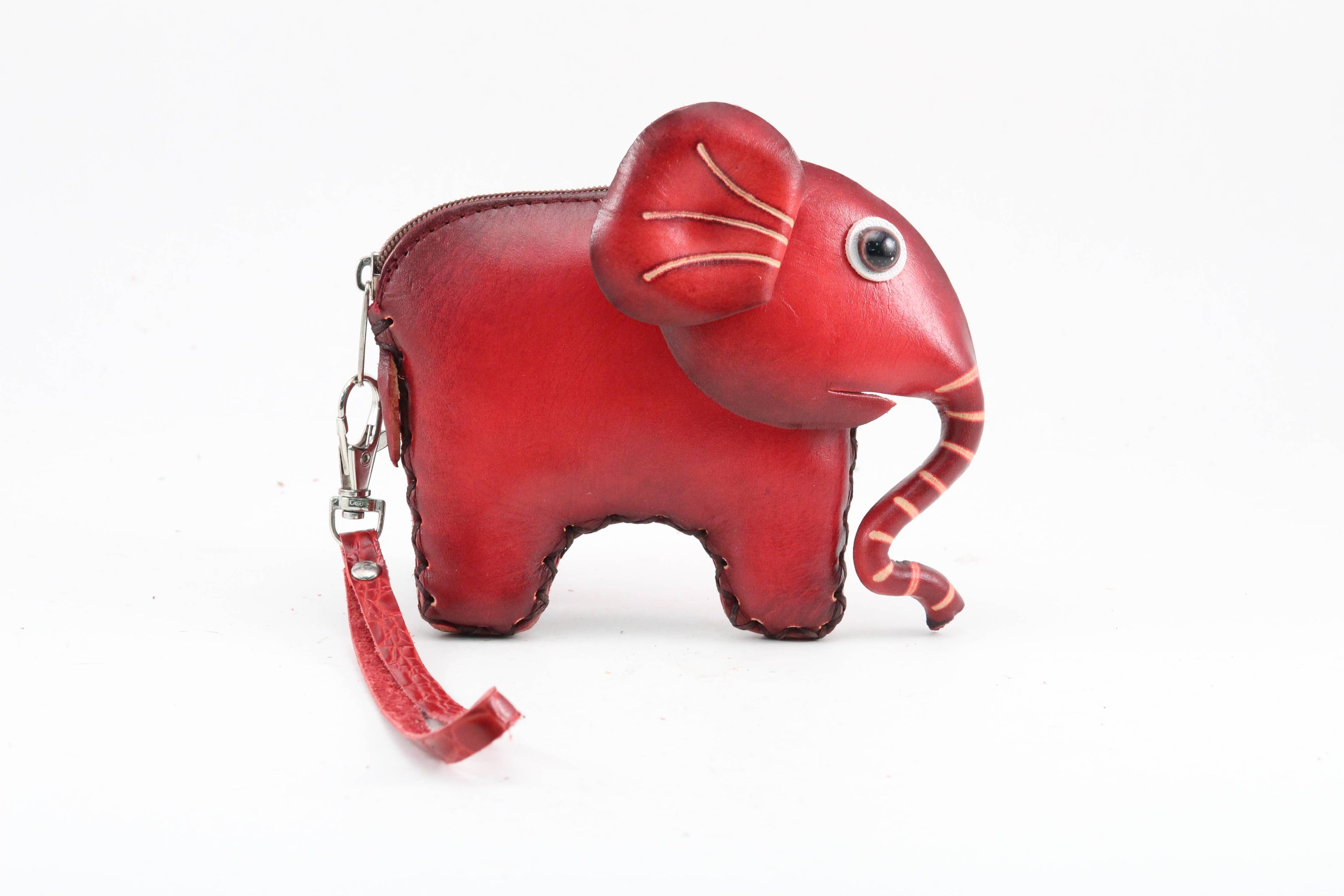Sunflower Handmade leather inc - E114 Elephant Wristlet Handmade leather coin purse wallet