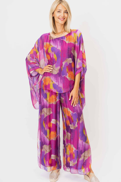 Look Mode Usa - Women Printed Silk Kaftan