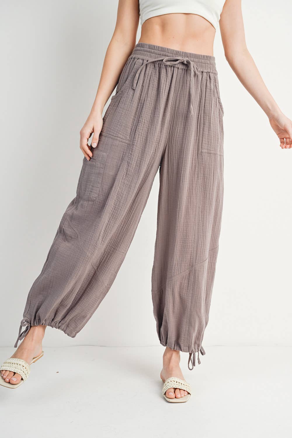 Bluivy - JOGGER HAREM DRAWSTRING PANTS
