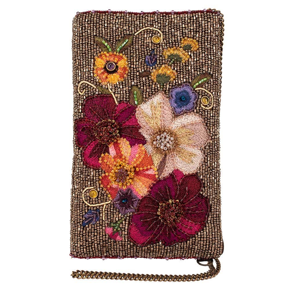 Mary Frances Accessories - Budding Romance beaded floral Crossbody Phone Bag