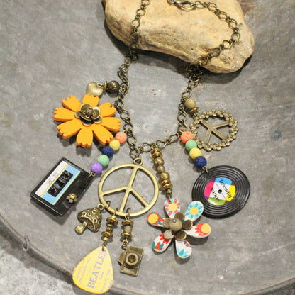 The Primitive Peddler, Inc. - Spin The Record Groovy Charm Necklace