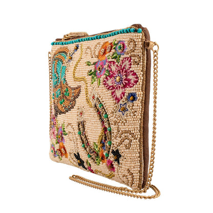 Mary Frances Accessories - On The Range Western Boots and Horseshoe Ivory Beaded Mini