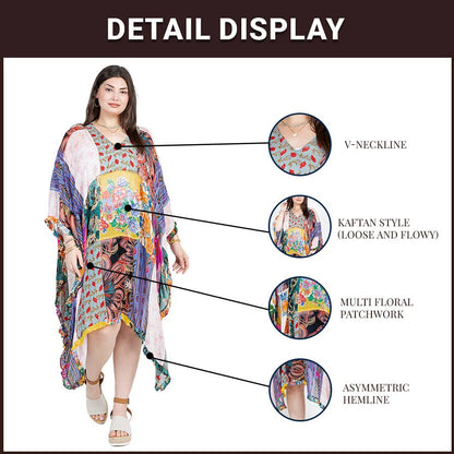 Natural Bohemian: Embroidered Color block Shrug
