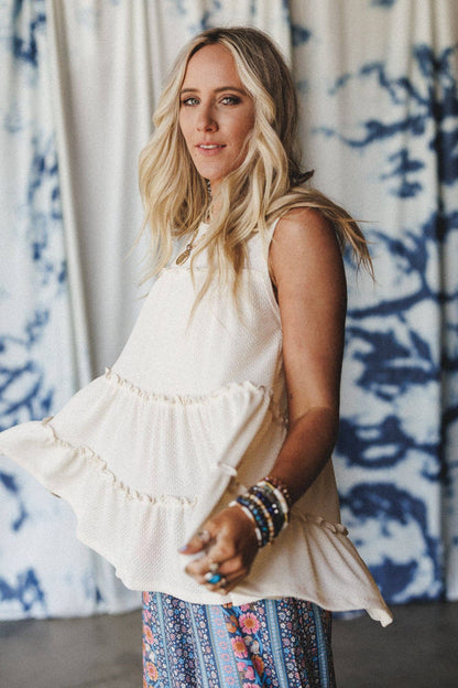 Three Bird Nest - Dreamy Tiers Top - Cream