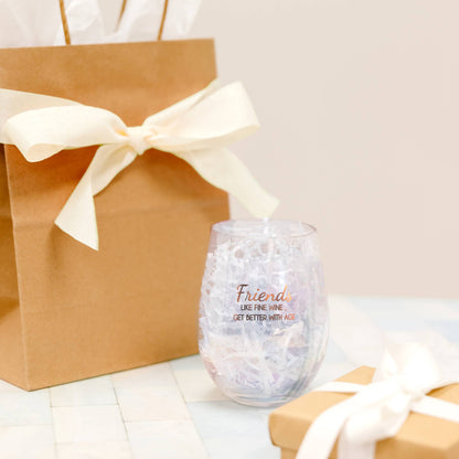 Pavilion - Friends - Bottle Stopper and 20 oz Stemless Gift Set