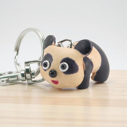 Sunflower Handmade leather inc - Handmade Leather Panda Key Chain